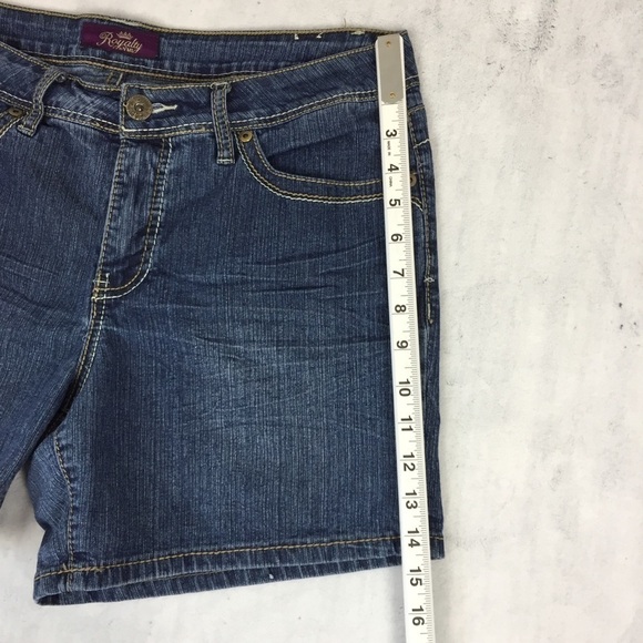 Royalty Jean Shorts Womens 12 Medium Wash Denim Shorts - Picture 2 of 11